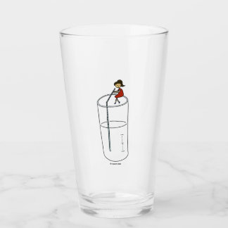 Pint Beba muita água Copo de Vidro