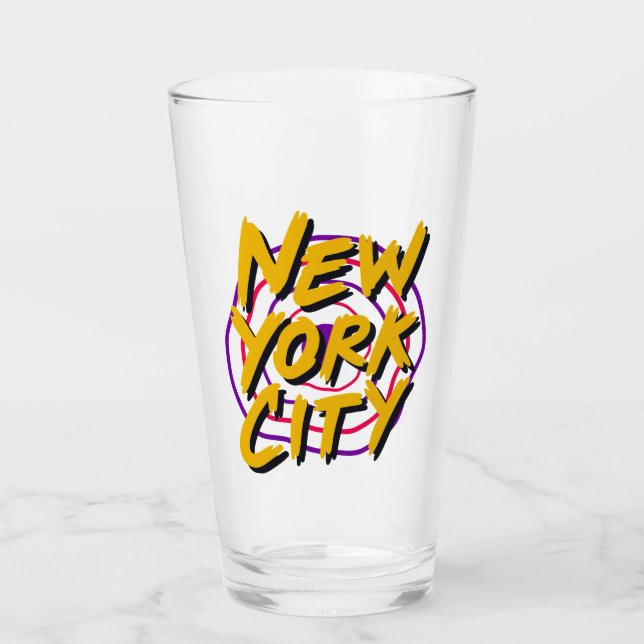 Pint Cidade de Nova York, copo de vidro 🥃 (Frente)