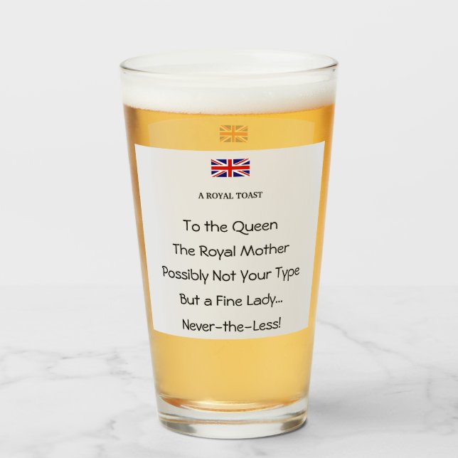 Pint Copo de Bebida Engraçado de Novidade da 'Saudação  (Frente (Preenchido))