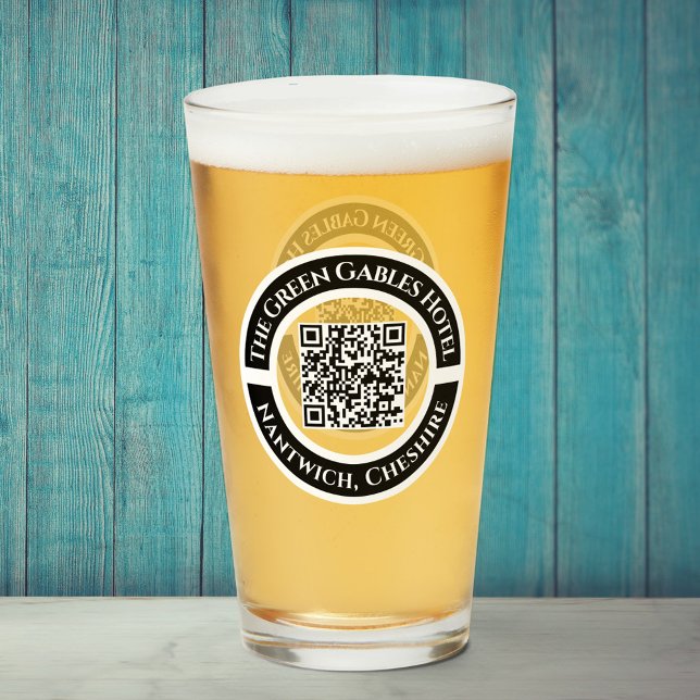Pint Copo de Bebidas de Hotel ou Bar com Código QR (Criador carregado)