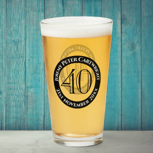 Pint Copo de Celebração de 40 Anos de Idade