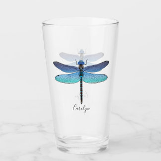 Pint Copo de cerveja azul bonito da libélula