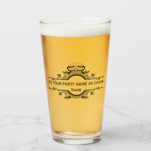 Pint Copo de Cerveja com Logotipo e Texto Personalizado