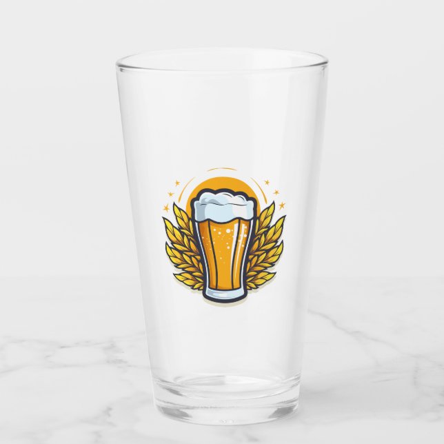 Pint Copo de Cerveja com Logotipo Personalizado (Frente)