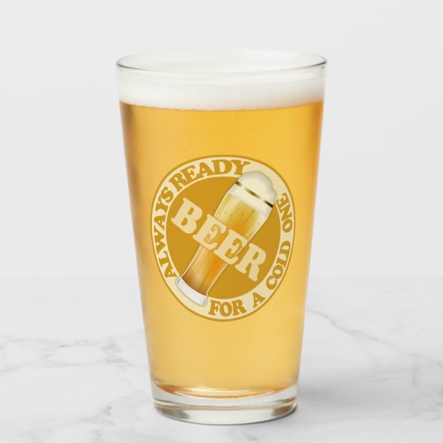 Pint Copo de cerveja com nome personalizado BEER (Frente (Preenchido))