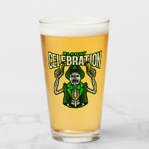 Pint Copo de Cerveja Esqueleto Leprechaun Celebração Sa