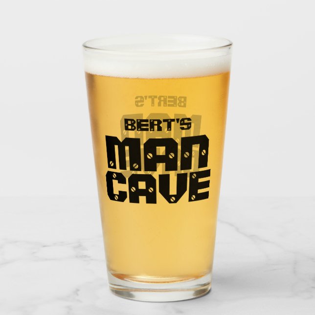 Pint Copo de Cerveja Personalizado para a Caverna do Ho (Frente (Preenchido))