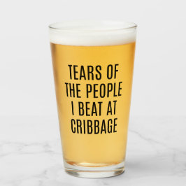 Pint Copo de Cribbage Engraçado Lágrimas das Pessoas qu