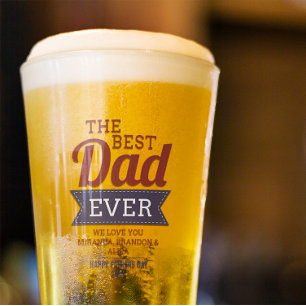 Pint Copo de Foto do Dia do Pai para o Melhor Pai Moder