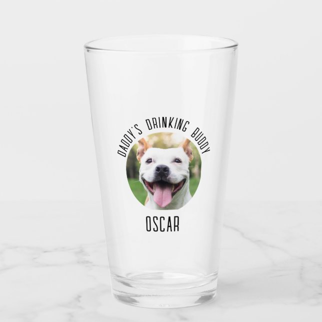 Pint Copo de Foto Personalizado de Pet de Cão (Frente)