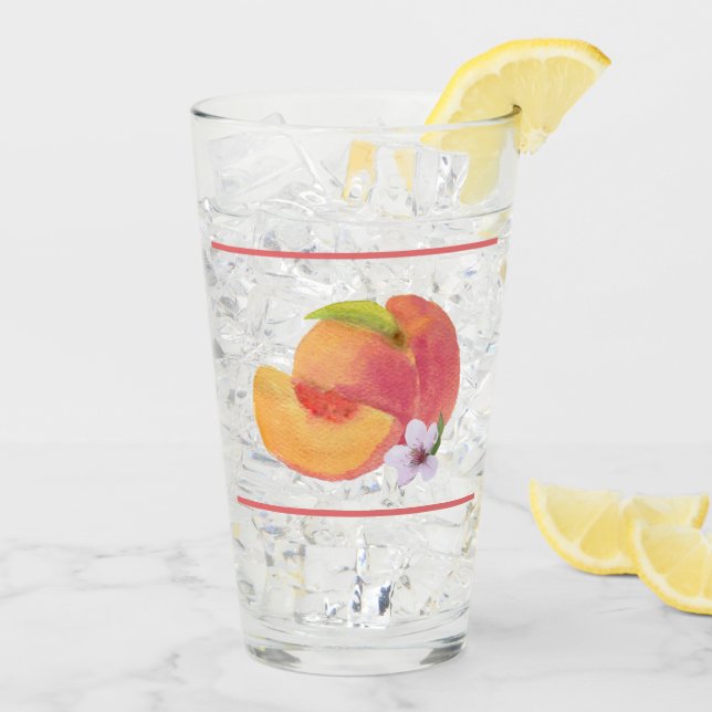 Pint Copo De Pêssego De Aquarela (Gelo traseiro)