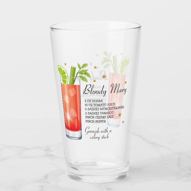 Pint Copo de Receita Bloody Mary (Personalize) (Verso)