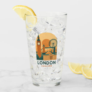 Pint Copo de Viagem Vintage Londres Inglaterra Retro