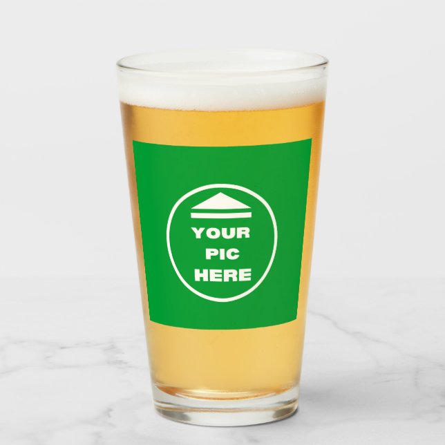 Pint Copo de vidro 16oz - Personalizado para adicionar  (Frente (Preenchido))