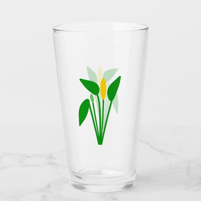 Pint Copo de Vidro Araceae (Frente)