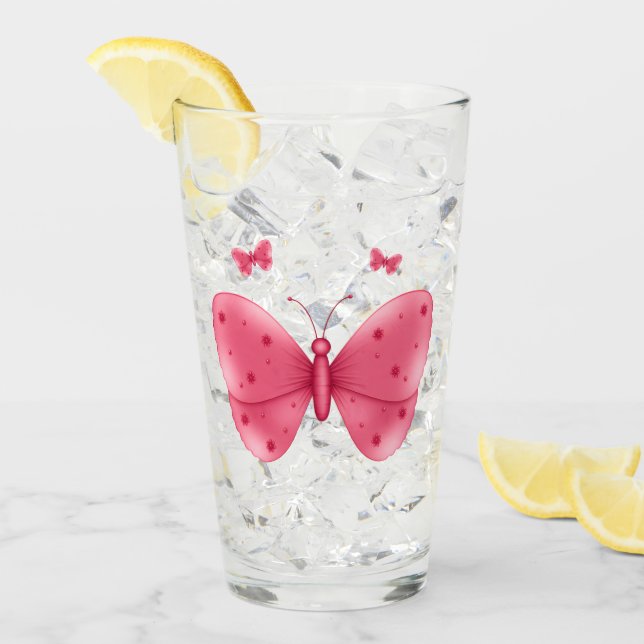 Pint copo de vidro borboleta (Gelo frontal)