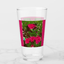 Pint Copo de Vidro Cama de Rosas