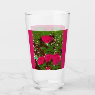 Pint Copo de Vidro Cama de Rosas