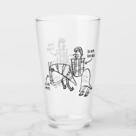 Pint Copo de Vidro Cavaleiro e Corcel