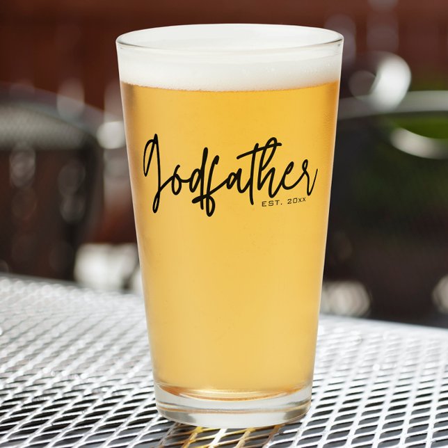 Pint Copo de Vidro Data de Fundação Estabelecida Letra  (Criador carregado)