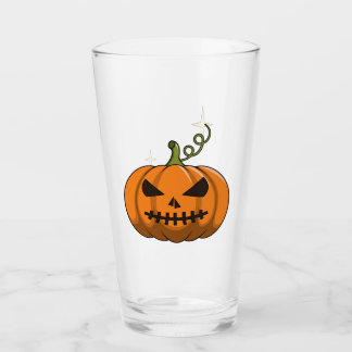Pint Copo de Vidro de Abóbora Laranja de Halloween