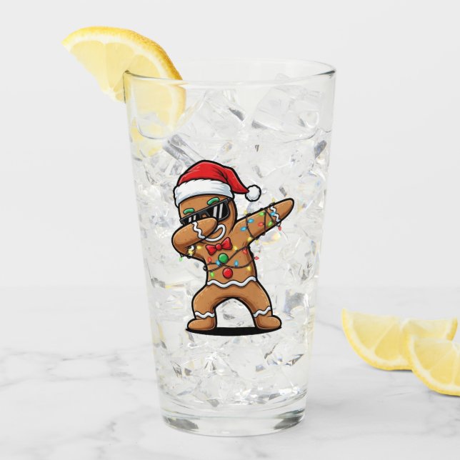 Pint Copo de Vidro de Natal (Gelo frontal)
