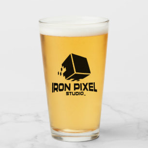Pint Copo de vidro de píxeis de ferro