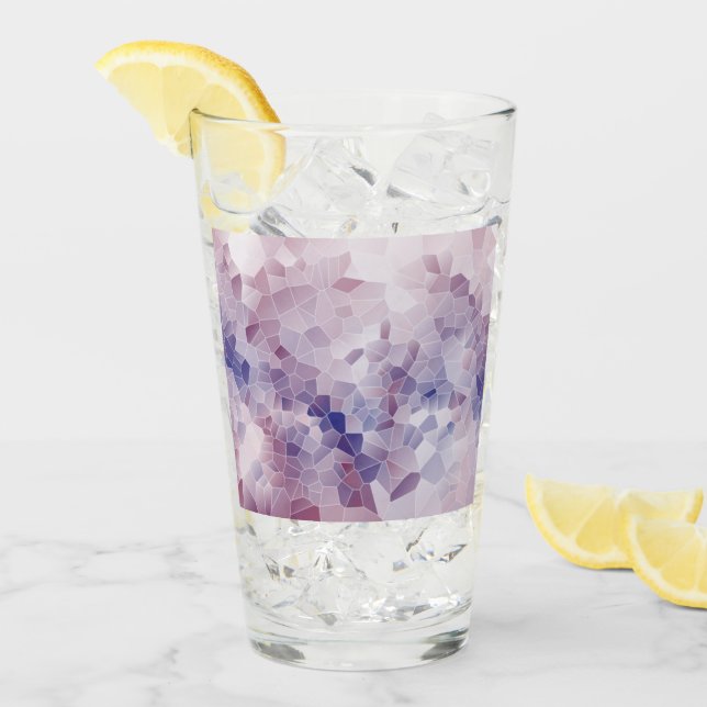 Pint Copo de Vidro Desenhado Roxo (Gelo frontal)