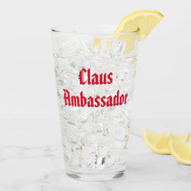 Pint Copo de Vidro - Embaixador Claus (Gelo traseiro)