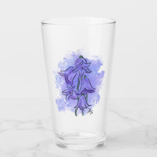 Pint Copo de Vidro Flor de Harebell