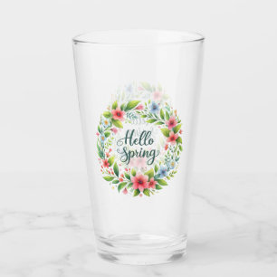 Pint Copo de Vidro-Floral Primavera Bebidas