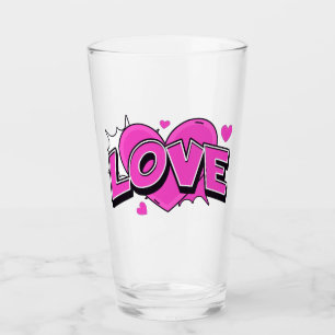 Pint Copo de Vidro LOVE