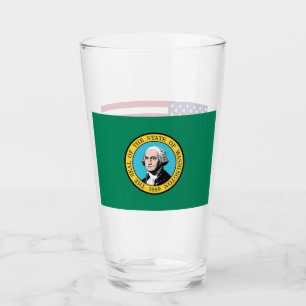 Pint Copo de vidro patriótico com a bandeira de