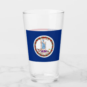 Pint Copo de vidro patriótico com a bandeira de