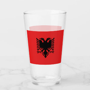 Pint Copo de vidro patriótico com a bandeira de Albân