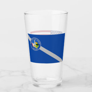Pint Copo de vidro patriótico com a bandeira de Las