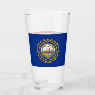 Pint Copo de vidro patriótico com a bandeira de New