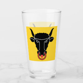 Pint Copo de vidro patriótico com a bandeira de Uri, Su