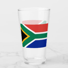 Pint Copo de vidro Patriótico com bandeira da África do