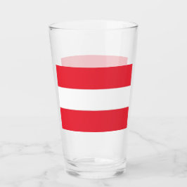 Pint Copo de vidro Patriótico com bandeira da Áustria