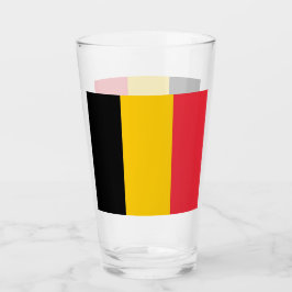 Pint Copo de vidro Patriótico com bandeira da Bélgica