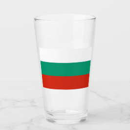 Pint Copo de vidro Patriótico com bandeira da Bulgária