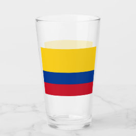Pint Copo de vidro Patriótico com bandeira da Colômbia