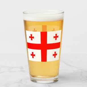 Pint Copo de vidro Patriótico com bandeira da Geórgia
