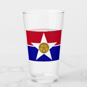 Pint Copo de vidro Patriótico com bandeira de Dallas