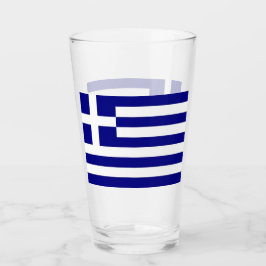 Pint Copo de vidro Patriótico com bandeira de Grécia