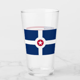 Pint Copo de vidro Patriótico com bandeira de Indianápo