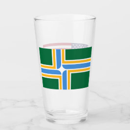 Pint Copo de vidro Patriótico com bandeira de Portland