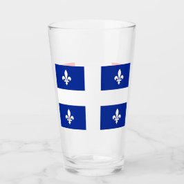 Pint Copo de vidro Patriótico com bandeira de Quebec, C