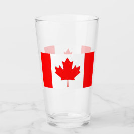 Pint Copo de vidro Patriótico com bandeira do Canadá